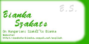 bianka szakats business card